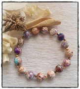 Bransoletka elastyczna kamienie naturalne 8mm jaspis cesarski beż