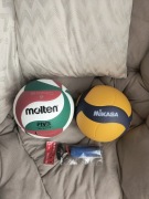 Super Cena ! Mega Zestaw ! Piłki do siatkówki Molten V5M5000 + Mikasa V200W