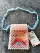 Torebka ZARA dla dziewczynki pastelowa koraliki