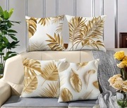 Zestaw 4 ozdobnych poszewek na poduszki - 45 cm x 45 cm. Nowe