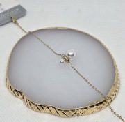 Bransoletka z cyrkoniami i perełkami