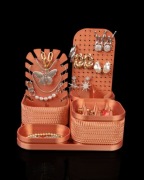 Luksus Golden Rose! Modułowy Organizer na Biżuterię "Chisel Chic"