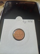 1 grosz 1938 w holderze 