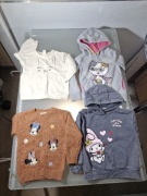 Zestaw 4 szt. Bluzy i Sweterek Dziewczęcy Markowe Rozmiar 98-104 