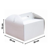 Kartony na torty z uchwytem 34 34 15 z podstawkami 5 kpl