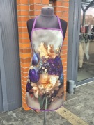 Fartuch kuchenny damski 58x78cm mocny fartuszek, kuchnia, kwiaty, tulipany