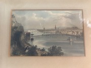 Ciekawy stary druk drewniana ramka #1