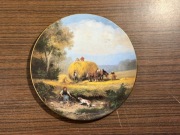 ROYAL GRAFTON Talerz ozdobny porcelanowy wieś konie 