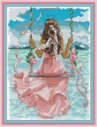 Zestaw do haftu krzyżykowego "Dziewczyna nad morzem"