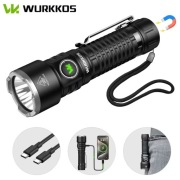 WURKKOS TS28 super jasna latarka taktyczna do 3200lm zasięg do 500m