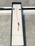 NOWY ZŁOTY KOMPLET KOLCZYKI ŁAŃCUSZEK CELEBRYTKA  