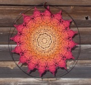 Mandala Łapacz snów Serwetka Reliefowa 3D Bawełna Ombre ANUSHA 75 cm