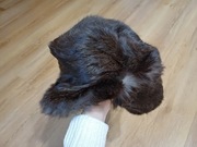 Czapka uszanka z prawdziwego futra