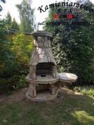 Kominek, Grill ogrodowy z kamienia gnejsowego (B2)