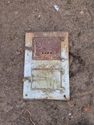 Stare solidne drzwiczki żeliwne od pieca