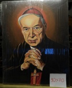 Kardynał S. Wyszyński obraz olejny płótnie 90x70