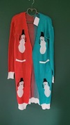 Iooosoo swiateczny nowy sweter kardigan w balwanki s/M