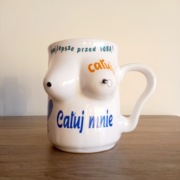 Duży kubek ceramiczny humorystyczny kształt pojemność 0,5l