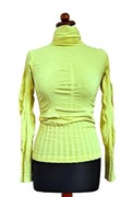 Drapowany cytrynowy limonkowy top golf alternative vintage S