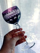 kieliszek do wina nachtmann fioletowy remery retro prl Vintage kryształy