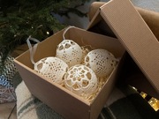 Bombki choinkowe ręcznie robiony, ozdoby choinkowe 4 szt