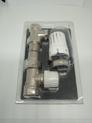 Komplet termostatyczny prosty z nastawą wstępną do grzejników 1/2 głowica