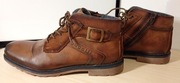 Buty zimowe męskie Bugatti, trzewiki, skóra naturalna, brąz, r. 45 /nowe/