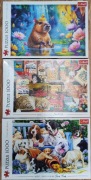 Puzzle 1000 Trefl zestaw 3 sztuk ze zwierzętami