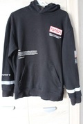 H&M bluza NASA czarna r S dresowa kaptur grubsza