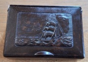 Art deco Ebonit puzderko Marynistyka  z około 1930 roku
