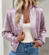 Fioletowa bomberka damska r. XL kurtka bluza zamek metaliczna