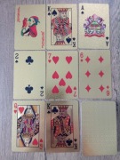 Złote karty, wodoodporne. Talia kart do pokera, brydża, makao itp.