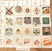 Podkładki, podstawki pod piwo po 2 zł zestaw za 35 zł, Nr33 cały świat 