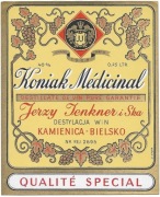 Etykieta na alkohol, KONIAK MEDICINAL, Kamienica-Bielsko, Jenkner