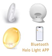 Budzik LED Symulacja Wschód Zachód Słońca 7 Kolorów Radio FM