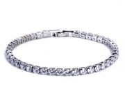 Bransoletka Damska SREBRNA Kryształki Na Prezent kryształki 