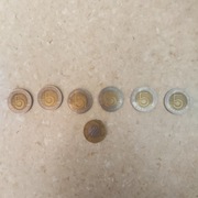 6 sztuk 5 złoty 1994 2 złoty 1994