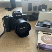 Aparat Canon EOS M50 Mark II + 15-45mm + 3 baterie + akcesoria