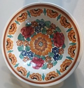 Talerz ręcznie malowany  - Fajans Włocławek 