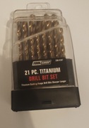 Zestaw wierteł Tool Shop (21 sztuk, powłoka tytanowa)