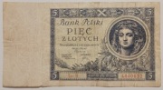5 ZŁ SERIA H 1930 r. Ładny stan Rzadka pojedyncza seria