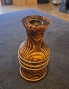 Wazon drewniany zdobiony