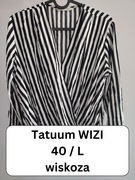 Elegancka kopertowa bluzka w paski Tatuum Wizi 40 / L