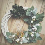 Wianek Złoty Dekoracja na Święta