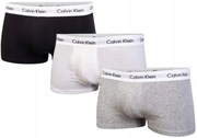 Calvin Klein 3-Pack Bokserki Męskie – Biel, Szarość, Czerń XL