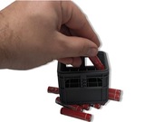 szary koszyk na baterie AAA organizer w kształcie skrzynki