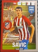 PANINI UPDATE 2017 FIFA 365 TEAM MATE ATLETICO DE MADRID SAVIC UE21