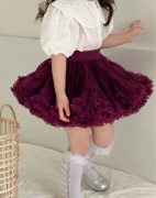 Spódniczka z falbankami oberżyna