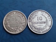 Kostaryka 10 centimos 1912 10 centawos 1892 rok ładne i rzadkie