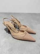 Zara buty z siateczki na obcasie z odkrytą piętą 41 rozmiar